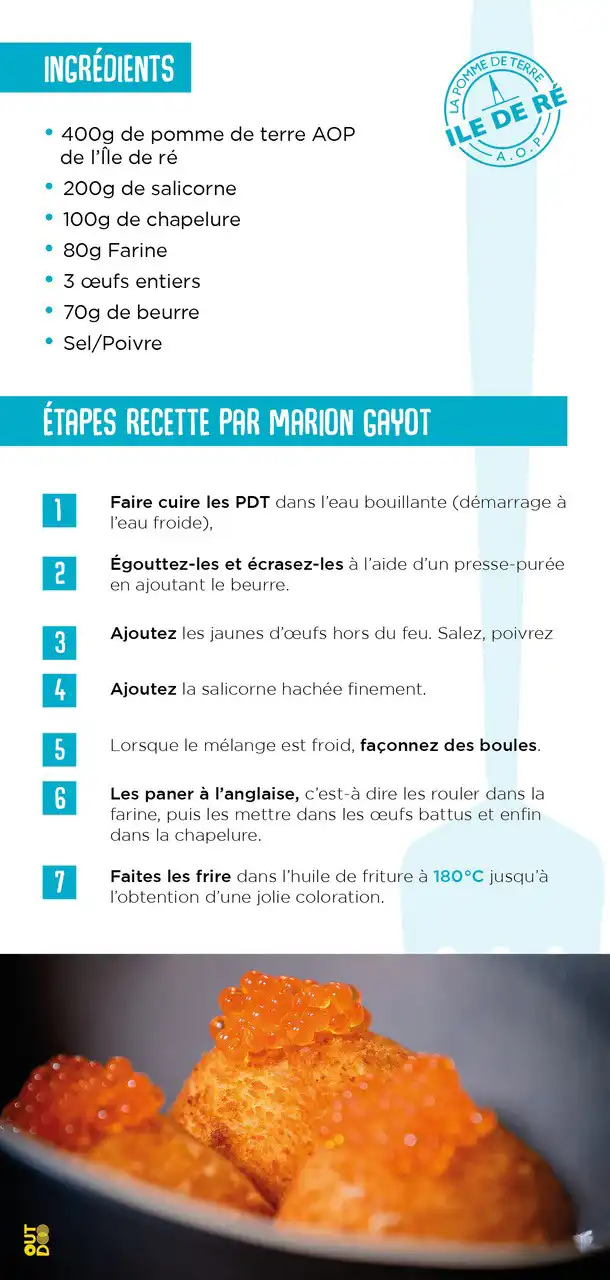 recette autour de la pomme de terre de l'ile de ré