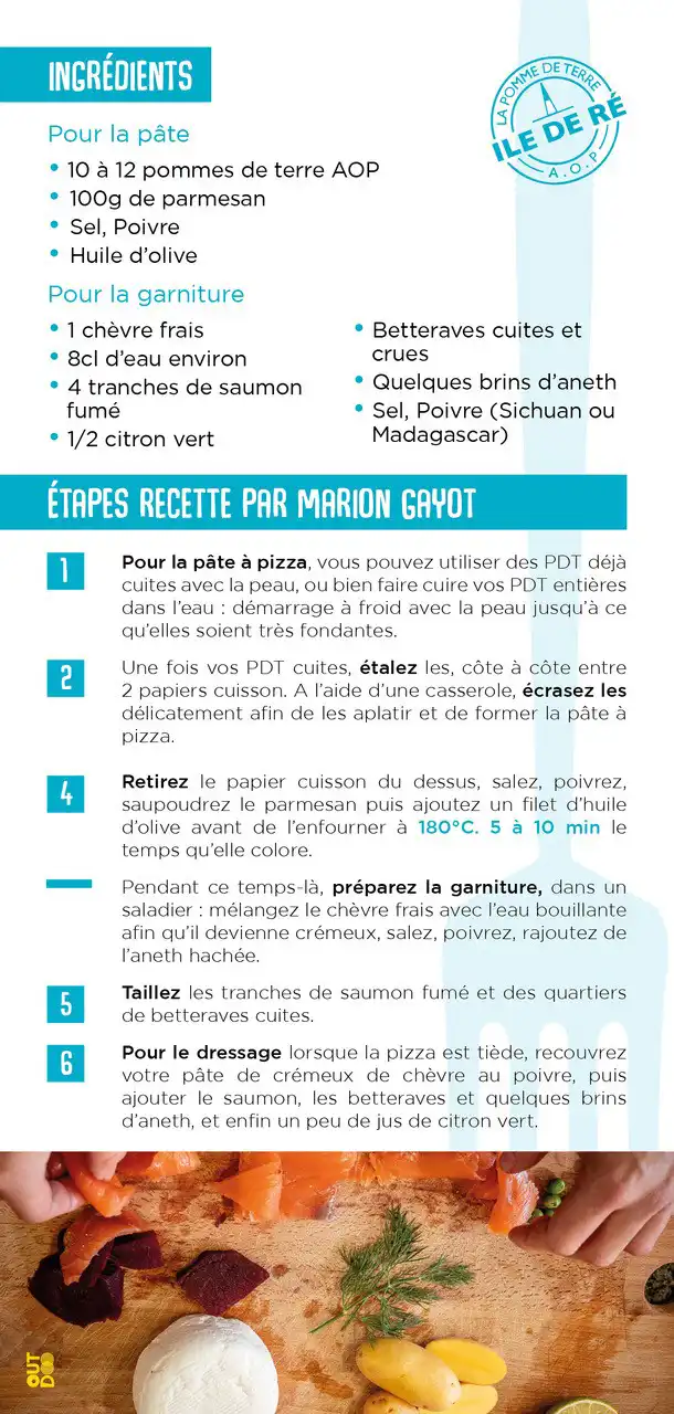 recette autour de la pomme de terre de l'ile de ré