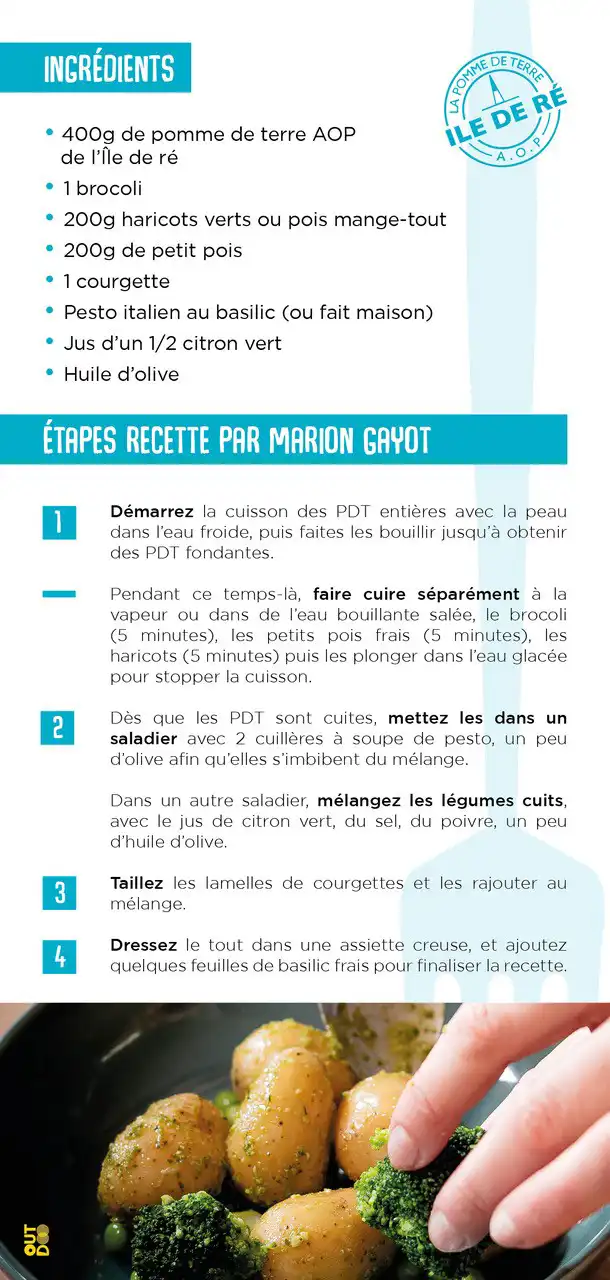 recette autour de la pomme de terre de l'ile de ré